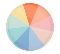 LALADEFIEE Platos de Papel Arcoíris para Fiesta 7 Pulgadas 50 Unidades Desechables y Resistentes Perfectos para Cumpleaños Picnic y Reuniones Familiares