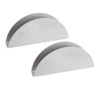 LALADEFIEE Porta Papel Organizador de Servilletas de Mesa de Acero Inoxidable en Forma de Abanico Vertical Resistente Óxido Pack de 2 Unidades para Baño o Dormitorio