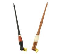 LALADEFIEE Portaplumas Oblicuo para Caligrafía Inglesa y Dibujo Manga, Soporte de Madera con Brida de Latón Desmontable, Set de 2 para Escribir, Dibujar y Viaje