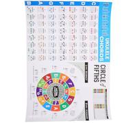 LALADEFIEE Póster de Acordes para Ukelele Grande en Papel Tabla de Acordes de Ukelele para Principiantes para Aprender Teoría Musical Accesorio Práctico para Instrumentos Folclóricos