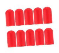 LALADEFIEE Protector de Baquetas de Silicona Roja, 10 Piezas, Funda para Protección y Silenciador de Batería, Diseño Fácil de Reemplazo para Práctica Silenciosa y Percusión