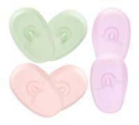 LALADEFIEE Protectores de Oídos para Tinte de Cabello de Silicona Resistentes al Calor 3 Pares Colores Pastel Rosa Lavanda y Verde para Salón de Belleza Baño y Tratamientos Capilares