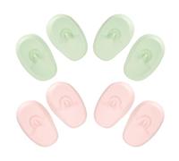 LALADEFIEE Protectores de Orejas de Silicona Resistentes al Calor para Teñir el Cabello 4 Pares 2 Rosa Claro 2 Verde Claro Impermeables y Cómodos para Uso Doméstico y Peluquería