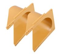 LALADEFIEE Puerta de Entrada para Palomas Mensajeras de Plástico Amarillo, Diseño Europeo Esquinas Redondeadas, Instalación Sencilla para Jaulas de Palomas de Carrera, Paquete de 2 Piezas