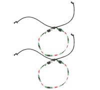 LALADEFIEE Pulsera de Cuerda de Algodón Ajustable 2 Piezas Trenza Palestina y Bandera de Palestina para Mujer Pulseras de Hilo Hechas a Mano Joyería Artesanal para Uso Casual y Formal