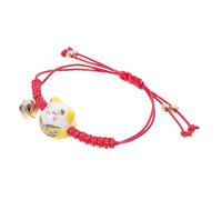 LALADEFIEE Pulsera de Cuerda Trenzada Amarilla para Mujer Pulsera de Punto Tejida a Mano DIY Accesorio de Moda para Amistad y Uso Diario Ligera y Ajustable