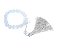 LALADEFIEE Pulsera Rosario Portátil de Cuentas de Vidrio Borlas, Diseño Delicado y Chic para Uso en Oración, Cómoda Buen Efecto Visual