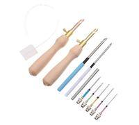 LALADEFIEE Punch Needle Set 1 Set Herramienta de Punch Needle Ligera y Fácil de Guardar con Agujas de Bordar DIY para Clases de Manualidades