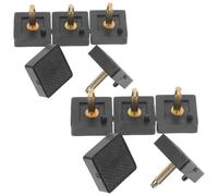 LALADEFIEE Puntas de Tacón Cuadrado Negras 16mm Gruesas y Delgadas para Reparación de Tacones Altos, Tapas de Talón de Repuesto 5 Pares para Cuidado y Uso en Zapatos de Mujer