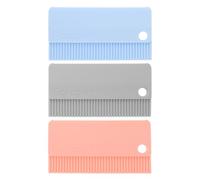 LALADEFIEE Raspador de Pelo para Mascotas 3 Unidades Doble Cara de Gel para Sofá, Ropa y Coche, Quitapelusas Reutilizable Multisuperficie en Gris, Azul y Rosa, Herramienta Eficaz