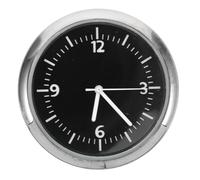 LALADEFIEE Reloj Adhesivo para Tablero de Automóvil Reloj Analógico de Cuarzo Diámetro 4 CM Diseño en Color Negro Fácil Activación Compatible para Coche Moto y Barco