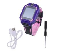 LALADEFIEE Reloj Inteligente Llamada Sos y GPS Ipx7 Púrpura | Silicona, Pantalla 1,44 Pulgadas 128x128, Batería 400 Mah, Uso Escolar y Exterior
