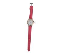 LALADEFIEE Relojes de Mujer de Moda. Reloj de Oro Mujer atrapar Reloj Digital Mirar Mano Ocio Relojes Mujer smatchwatch de Mujer Reloj con Correa de Cuero Reloj de Cuarzo para Mujer PU Rojo