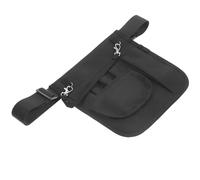 LALADEFIEE Riñonera para enfermeras: Riñonera médica con compartimentos, bolsa utilitaria de tela Oxford para suministros de trabajo, para enfermeras, médicos y peluqueros (negra).