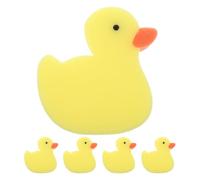 LALADEFIEE Set de 5 Esponjas de Baño para Bebés en Forma de Patito Amarillo Suaves y Absorbentes Esponjas de Dibujos Animados para Baño Infantil y Cuidado Corporal