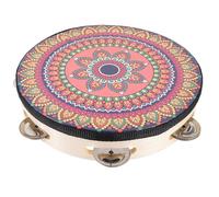 LALADEFIEE Tambourine Infantil Instrumento de Percusión Bohemio Diseño Portátil para Aprendizaje y Actuación Musical