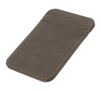LALADEFIEE Tarjetero Vertical Multifuncional para Tarjetas y Carnés, Funda Ligera De PU Resistente para Hombres, Uso Profesional y Viajes, Color Gris Oscuro, Diseño Compacto y Delgado