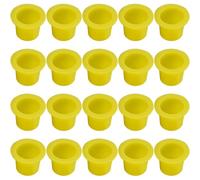 LALADEFIEE Tazas de Pigmento Amarillas Grandes 100 Unidades, Vasos Plásticos, Contenedores Desechables de Pigmento para Salones y Artistas, Soporte Compacto para Maquillaje