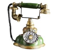 LALADEFIEE Teléfono de Disco Vintage de Resina para Decoración del Hogar Diseño Multifuncional y Estilo Retro Clásico Adecuado para Ornamento en Sala o Gabinete de Vino