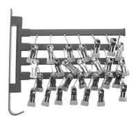 LALADEFIEE Tendedero de Pared Giratorio, Rejilla de Secado con 28 Pinzas, Aleación de Aluminio, Diseño Cortaviento, para Calcetines y Ropa, Balcón y Hogares Pequeños