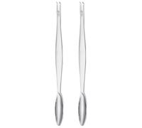 LALADEFIEE Tenedores para Cangrejo de Acero Inoxidable 304 Set de 2 Piezas Multifuncionales para Mariscos Herramienta Doméstica Ligera y Portátil para Comer Cangrejos
