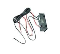 LALADEFIEE Termómetro exterior de coche, reloj LED, módulo electrónico de alta precisión, ventosa, para vehículo y uso en exterior
