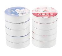 LALADEFIEE Toallas de Viaje Desechables Comprimidas 10 Unidades Mini Toallas Faciales Portátiles de Fibra Vegetal Suaves y Absorbentes para Uso Diario y Exterior Accesorios Prácticos para