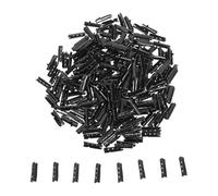 LALADEFIEE Topes Metálicos para Cordones de Zapatos 35X18 MM 200 Unidades Color Gris Plomo Extremos de Repuesto para Cordones de Zapatillas y Botas Accesorios para Reparación y Cambio