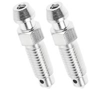 LALADEFIEE Válvula de Purga de Freno M7X1 2 Piezas Tornillo de Hierro Galvanizado Accesorio para Motocross Mantenimiento Sistema de Frenos Automotor