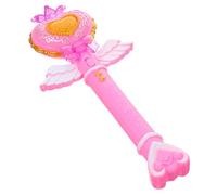 LALADEFIEE Varita De Hadas Forma De Corazón para Niña Pequeña, Mini Tamaño, Luz Brillante y Música, Accesorio Portátil para Fiestas y Sesiones Fotográficas, Set Bolsa y 12 Canciones