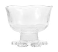 LALADEFIEE Vaso de Vidrio Transparente para Helado y Postres 240 Ml Tazón Engrosado Base Estable Adecuado para Yogur Batidos y Frutas en Reuniones y Eventos Obsequios