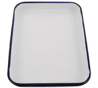 LALADEFIEE y Fácil de Limpiar Bandeja Rectangular Vintage de Esmalte Resistente a Altas para Hornear y Asar en Cocina y Horno
