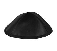 LALADEFIEE Yarmulke - Kipá Israelí Yemení Negra Hecha a Mano para Hombre - Tocado Judío para Bodas, Festivales, Fiestas Y Celebraciones.
