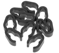 LALAFINA 10 Clips de Plástico Diseño Simple, Fáciles de Instalar Diámetro Interior de 15mm para Organizar Cables para Cables de Micrófono en Soportes de Micrófono y Aulas