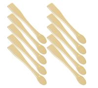 LALAFINA 10 Cucharas Doradas para Crema Facial de Abs, Aplicadoras para Skincare Capas Finas y Uniformes, Ideales para Mujeres en Rutina de Cuidado Facial