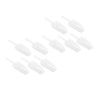 LALAFINA 10 Palas para Hielo de Plástico Mini, Compactas y Ligeras, Cuchara Medidora Portátil para Cocina y Fiestas de Cumpleaños, Paquete de 10 Piezas