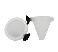 LALAFINA 10 Piezas de Cono para Gusanos Rojos Ventosa, Alimentador de Plástico para Peces, Protector de Alimento Vivo, Comedero para Acuario Fácil de Usar Color Aleatorio