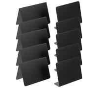 LALAFINA 10 Piezas Letrero Acrílico Negro Soporte para Señales de Asientos Multifunción, Tablero de Escritura Borrable, Material Acrílico Resistente para Fiestas y Cumpleaños