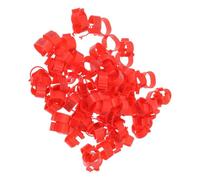 LALAFINA 100 Anillos para Patas de Aves de Corral Rojos de Plástico Numerados sin Rebabas Resistentes al Calor para Gestión y Separación de Razas Pequeñas
