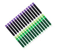 LALAFINA 100 Piezas Tinta para Pluma Estilográfica Recargas Colores Borrables de Oficina Verdes y Moradas para Material Escolar