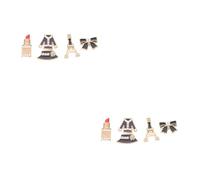LALAFINA 100piezas Accesorios De Joyería De Aleación Decoraciones Para Ropa Bolsos y Calzado Incluye Charms De Vestido Labial Moño Camiseta y Sombrero