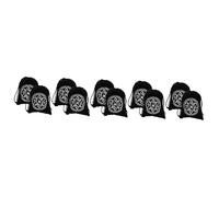 LALAFINA 10piezas Bolsa De Almacenamiento Para Tarot y Dados Diseño De Cuerda Para Joyería y Accesorios Gótico Para y