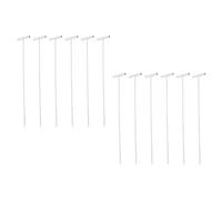 LALAFINA 12 Barras de Hierro Accesorio para Jaulas de y Palomos para Puertas de Jaulas de, Sistema Unidireccional Fácil de Instalar, Color Plata