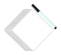 LALAFINA 12 Pegatinas Reutilizables de Pizarra de Pvc Removibles con Bolígrafo para Listas de Tareas Pendientes y Señales, Ideales para Espejos y Frigoríficos de Acero Inoxidable