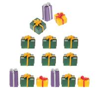 LALAFINA 15 Piezas de Accesorios de Resina para Decoración de Navidad, Caja de Obsequio de Plástico, Adornos para Teléfono Móvil, Ideales para Manualidades y Festivales Varios estilos