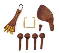 LALAFINA 15piezas Accesorios para Violín Incluye Cordal Carrillera Pasador Final y Clavijas Diseño Resistente y Acabado Fino para Violines de Alta Gama
