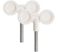 LALAFINA 2 Llaves de Metal para Caja de Música, Piezas de Bricolaje para Restaurar y Crear Cajas Musicales, Color Blanco, Paquete de 2 Unidades para Manualidades y DIY