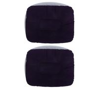 LALAFINA 2 Piezas Almohadas Inflables para Reposapiés con PVC Flocado Cojines Cómodos para Viajes al Aire Soporte para Piernas Gris y Azul