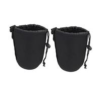LALAFINA 2 Piezas Bolsa Protectora para Lentes de Cámara DSLR Estuche Acolchado y Shockproof con Cuerda y Protección Térmica