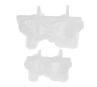 LALAFINA 2 Piezas Molde de Silicona para Pescado Molde de Resina para Decoraciones de Animales Diy para Peces de Cristal con Acabado Espejo